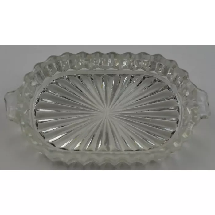 Anchor Hocking Queen Mary Clear pattern - Oval Ashtray - 3.75" Wide
