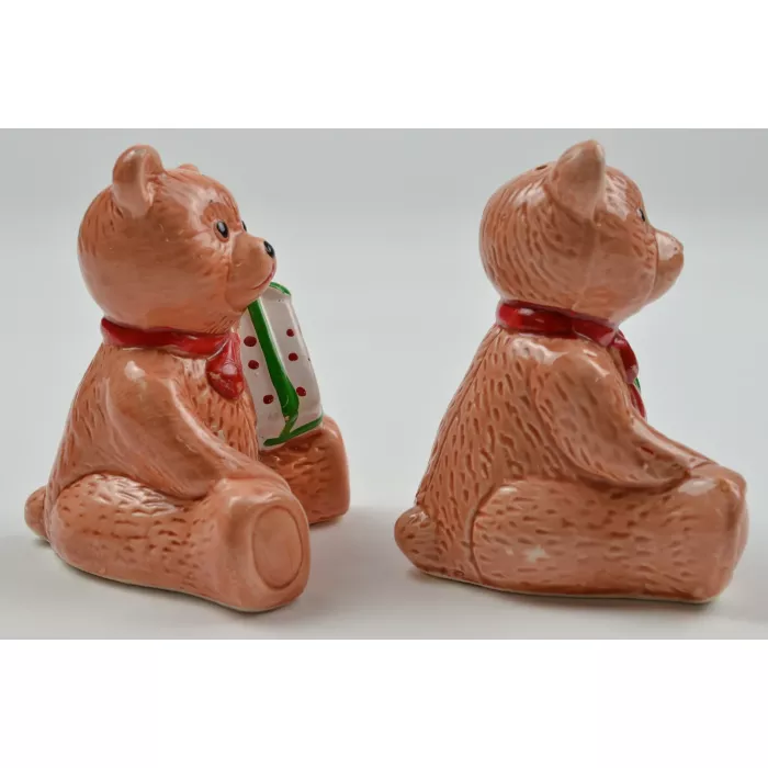 Ceramic Salt & Pepper Shakers - Teddy Bears - 3.25" Tall