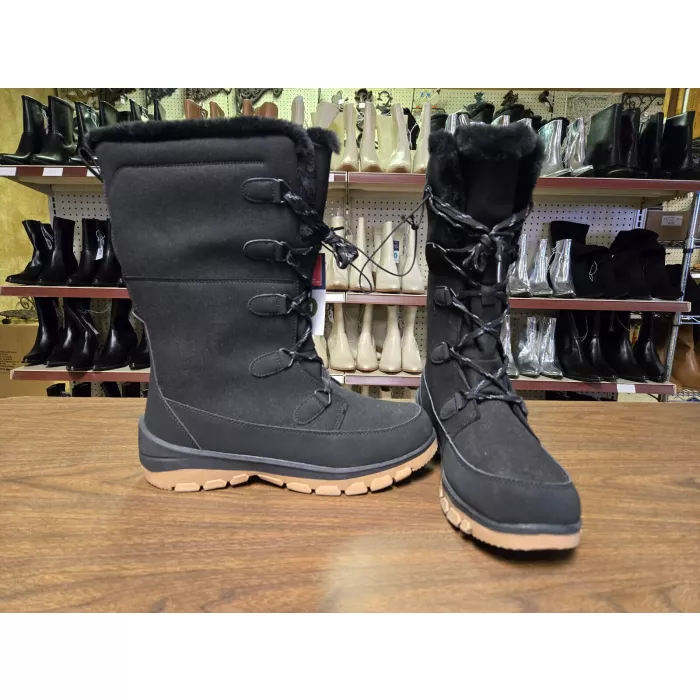 Women's Carla Tall Winter Boots Jet Black AE287 Waterproof 6-11