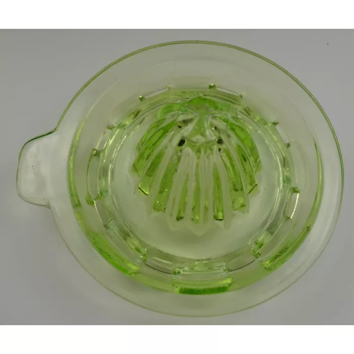 Federal Glass - Green Depression Glass Juice Reamer - 5.25" Round
