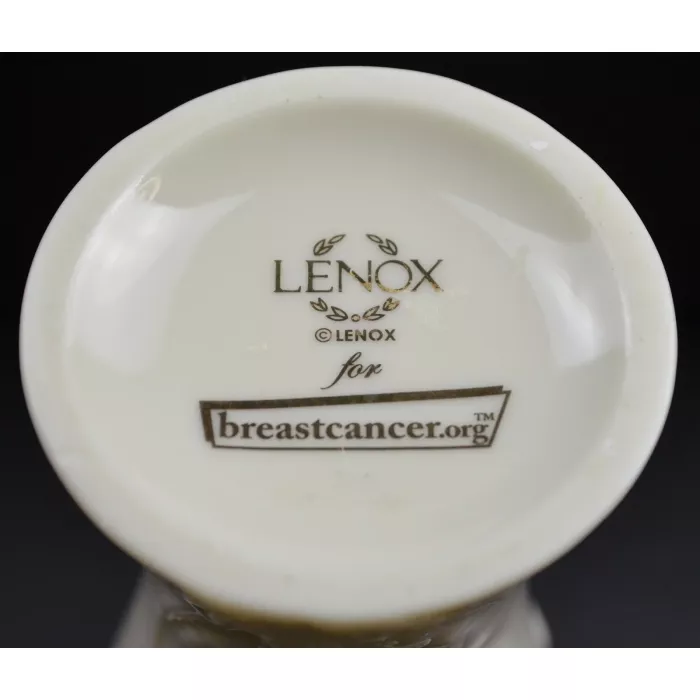 Lenox Breast Cancer Vase With Gold Accent - 8" Tall