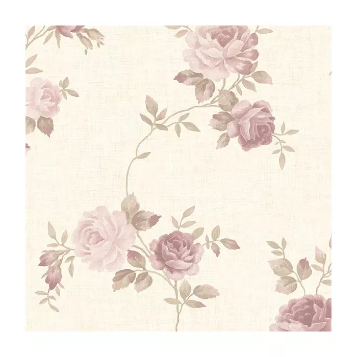 Rose Trail Wallpaper Pink, Beige, Cream, Green Norwall Wallcovering CN26565