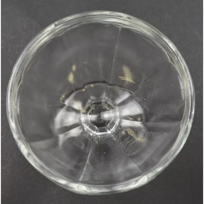 Clear Pressed Glass Panel Pattern Low Sherbet - 2.875" Tall