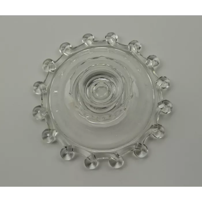 Heisey Glass Single Light Candlestick - Lariat Pattern - 1.5" Tall