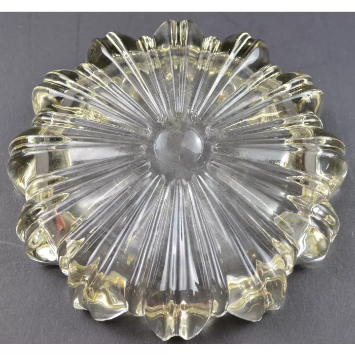Clear Pressed Glass Round Ashtray - 5.5" Wide