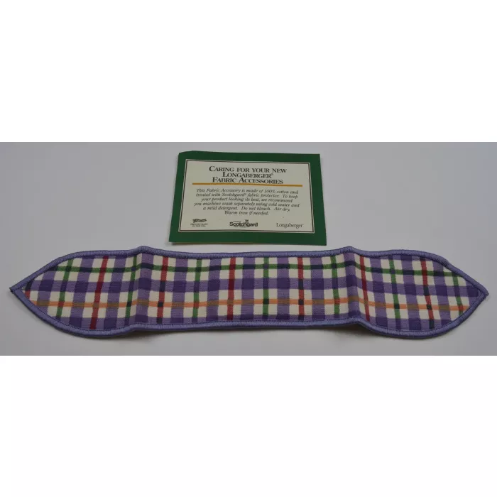 Longaberger Blueberry Plaid Small Handle Tie