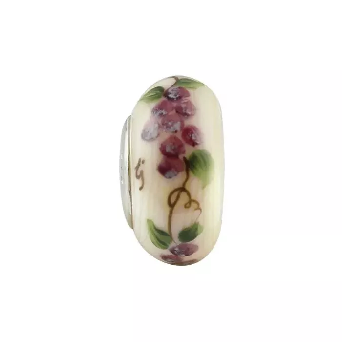 Fenton Art Glass Artisan Crafted Bead - Tuscany - Sterling Silver Lined
