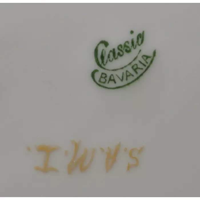 Classic Bavaria Peach Floral Gold Trim Bread & Butter Plate - 6.625" Round