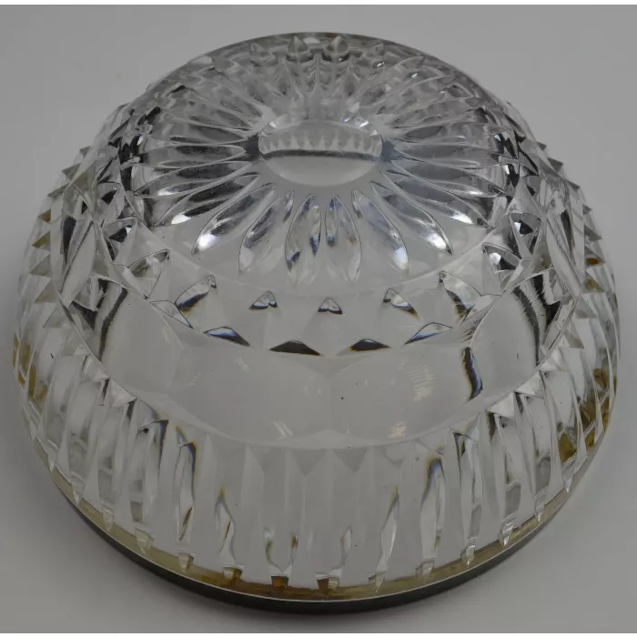 Crystal Bowl With Silver Plated Rim - 8.5" Round