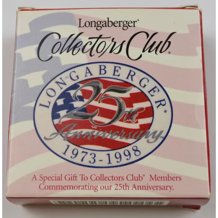 Longaberger Collectors Club 25th Anniversary 1973 - 1998 Basket Tie-On