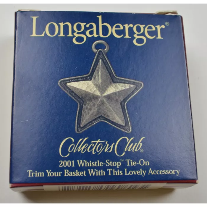 Longaberger Collectors CLub 2001 Whistle Stop Tie-On