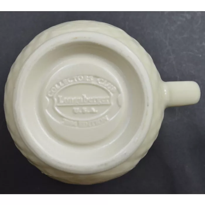 Longaberger Collectors Club - American Craft Originals Ivory - Cream & Sugar Set