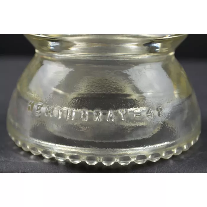 Vintage Hemingray No. 42 Clear Glass Insulator - 23-52 - 4" Tall
