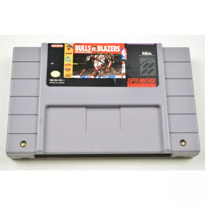 Super Nintendo (SNES) Game - Bulls Vs. Blazers And The NBA Playoffs - Basketball