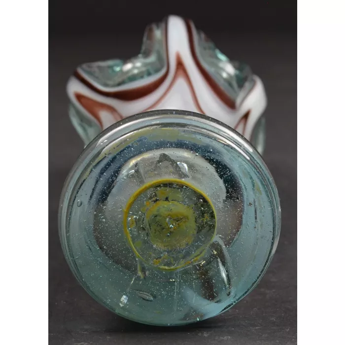 Vintage Handmade  Free Form Art Glass Vase - 8.75" Tall