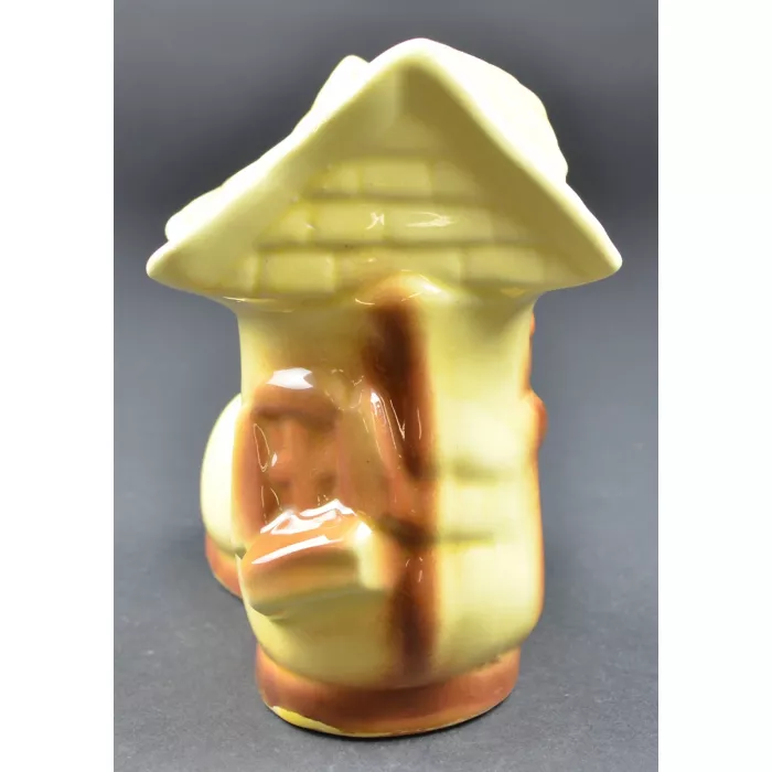 Boot Shaped House Design Yellow Planter - 6.25" Tall