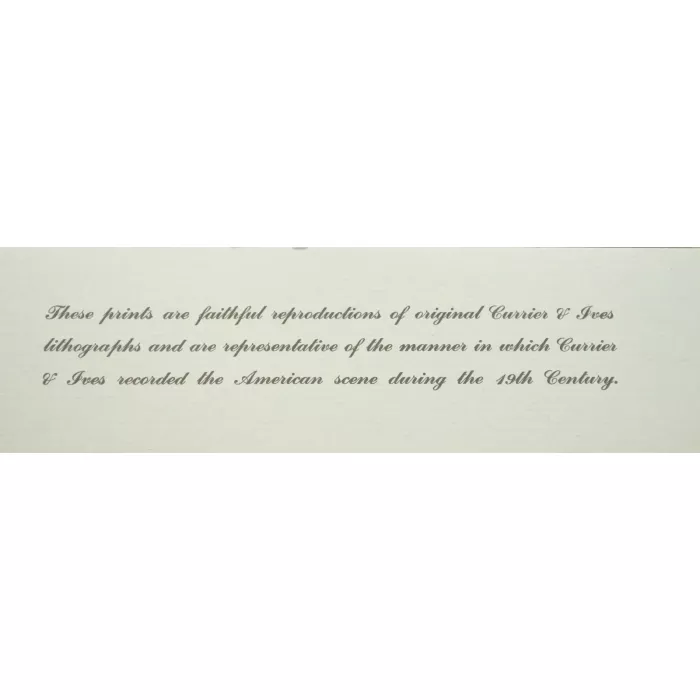 Currier & Ives Reproduction Prints Of Lithographs From The 19th Century - Set Of Six