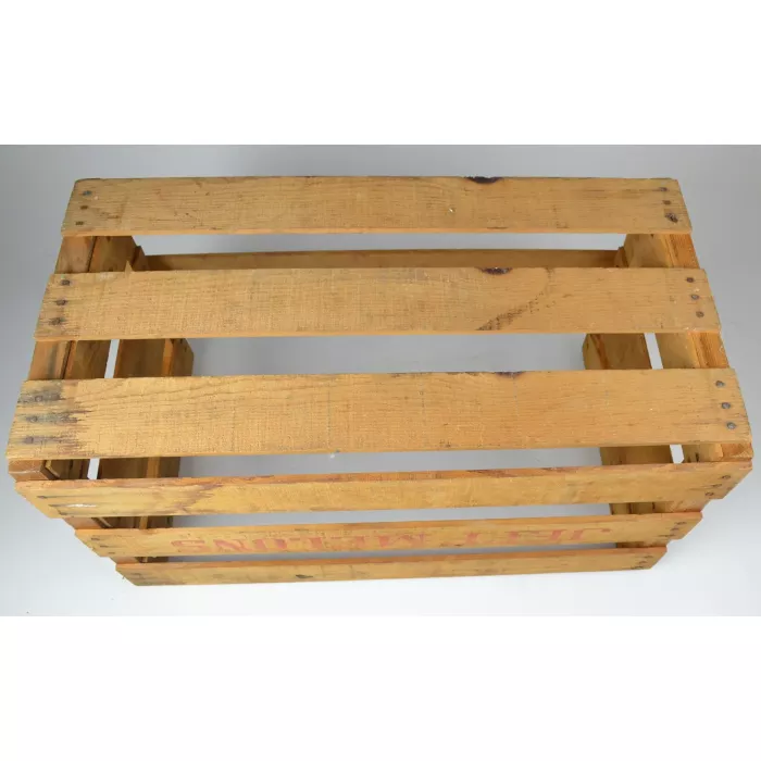 Handmade Jeff Melons Vintage Wooden Crate - 13.25" Tall