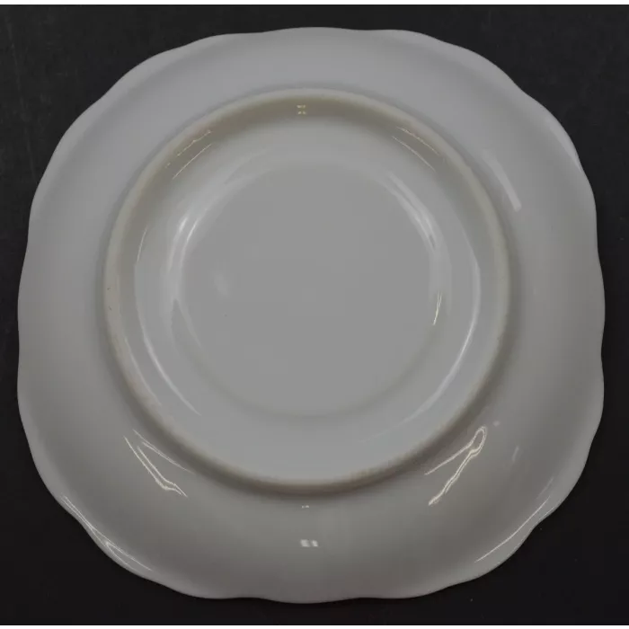 Porcelain Teacup & Saucer Set - Hand Painted Floral Pattern - Signed Lindy