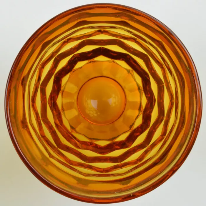 Indiana Glass - Whitehall Amber Pattern - Footed Tumbler - 9 Oz