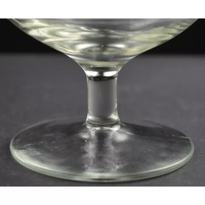 Clear Etched Glass Criss Cross Pattern Sherbet - 3.5" Tall