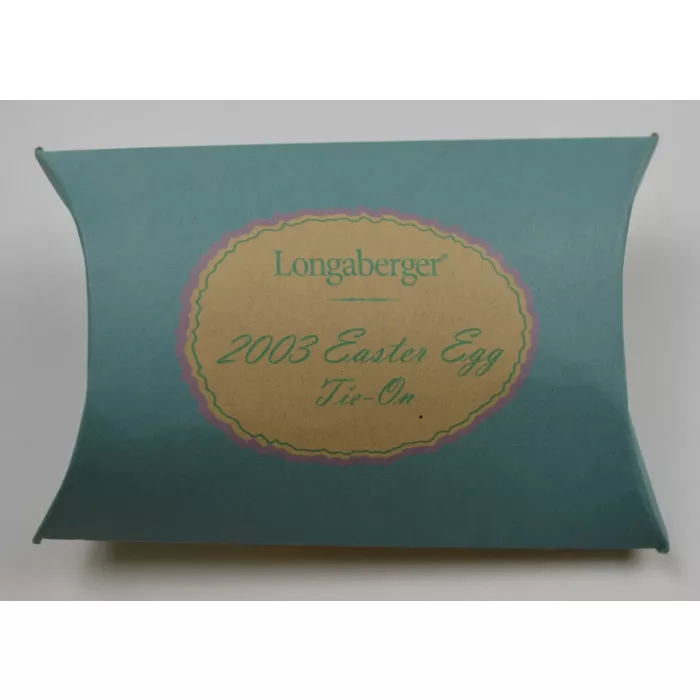 Longaberger Pottery 2003 Happy Easter Basket Tie-On