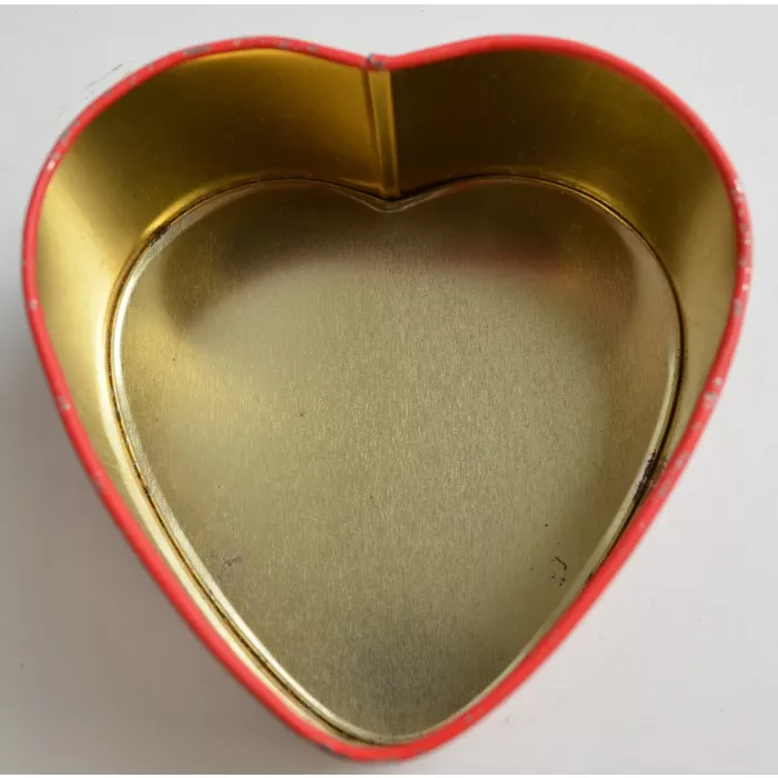 Enesco Heart Shaped & Butterfly Pattern Decorative Tin - 1.875" Tall