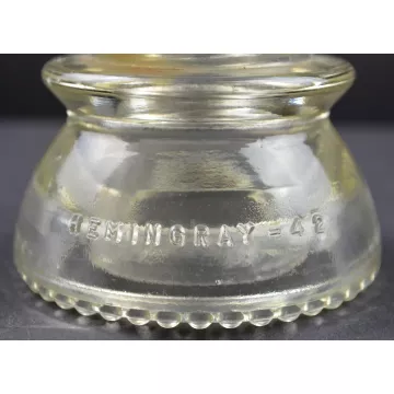 Vintage Hemingray No. 42 Clear Glass Insulator - 11-52 - 3.875 Tall