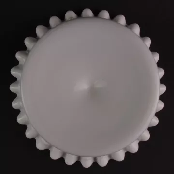 Fenton Art Glass - Hobnail Milk Glass - Peanut Compote - 5.75 Tall