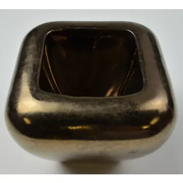 Copper Finished Planter With Crackle Design - 4.75 Tall