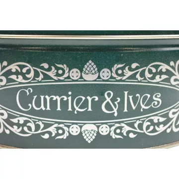 Schwan's Currier & Ives The Skating Pond Christmas 2000 Tin - 9.875 Wide