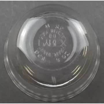 Pyrex - Originals Clear Pattern - Crimped Edge Custard Cup - 3.75 Wide