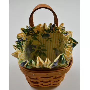 Longaberger 1997 Chive Basket Combo With Liner & Protector