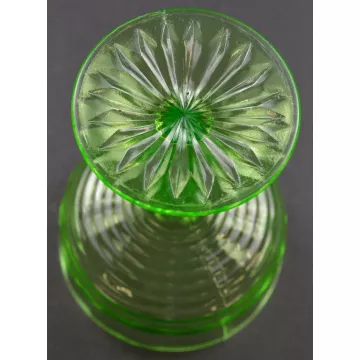 Anchor Hocking - Circle Green Pattern - Champagne or Tall Sherbets - Set Of 3