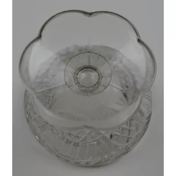 Vintage Clear Pressed Glass Footed Compote - 3.5 Tall