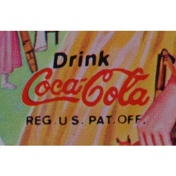 Coca Cola Small Oval Tin Trays - Coke - Victorian Lady With Green Border