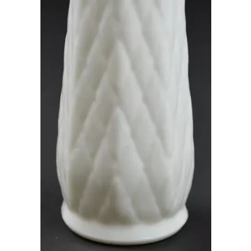 E.O. Brody - M147 Vase - Milk Glass Diamond Quilted Pattern - 8.75 Tall