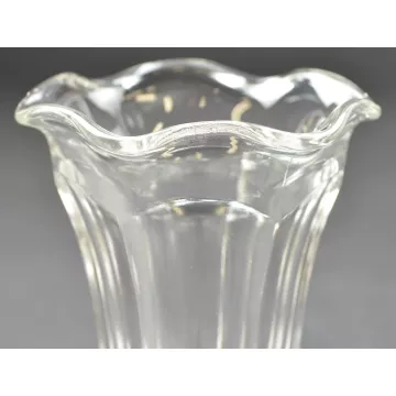 Clear Glass Scalloped Sherbet Dish - 6.25 Tall
