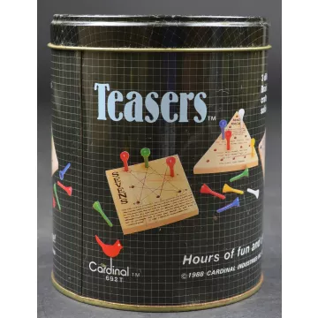 Vintage Tin - Teasers & Brain Busters Game - Cardinal Industries 1988