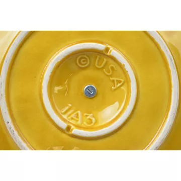 Vintage Stackable Yellow Tidbit Tray - Pottery No. 1A3 - 5.75 Tall