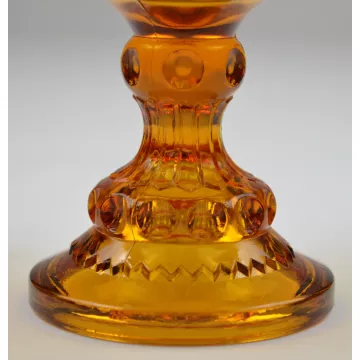 Indiana Glass - King's Crown Amber Pattern - Compote - 5.25 Tall