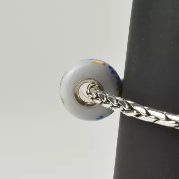 Fenton Art Glass Artisan Crafted Bead - Daughter - Sterling Silver Lined
