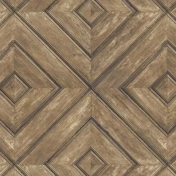Wood Tile Wallpaper Brown, Walnut Norwall Wallcovering FH37512