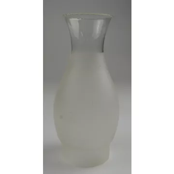 Vintage Small Scalloped Top Frosted Glass Hurricane Lamp Chimney