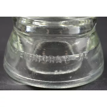 Vintage Hemingray No. 45 Clear Glass Insulator - 12-39 - 3.75 Tall
