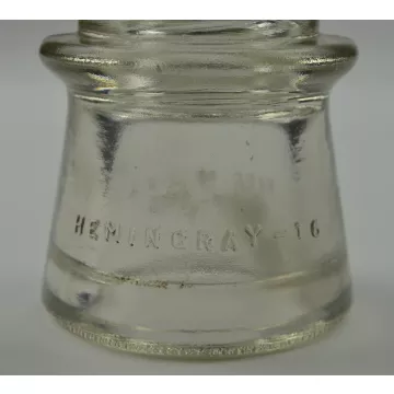Hemingray No. 16 3-48 - Clear Glass Insulator - 4 Tall