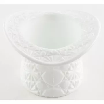 Fenton Art Glass Top Hat Topper - Daisy & Button Milk Glass - 3.25 Tall