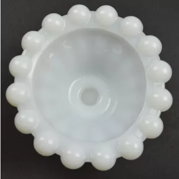Anchor Hocking - Boopie Milk Glass Pattern - Single Light Candlestick - 3 Tall