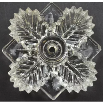 Vintage Clear Glass Floral Pattern Drawer Pulls - Set Of Two - 2.75 Wide
