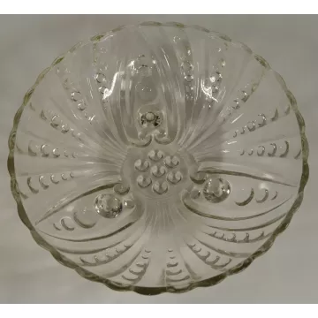 Anchor Hocking - Burple Clear Pattern - Large Dessert Bowl  - 8.5 Round